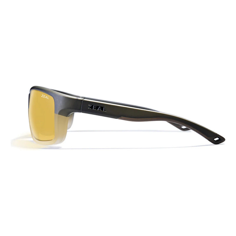 Anteojos De Sol Fotopolarizados Zeal Herencia Maui Jim 12819 Único Negro Amarillo