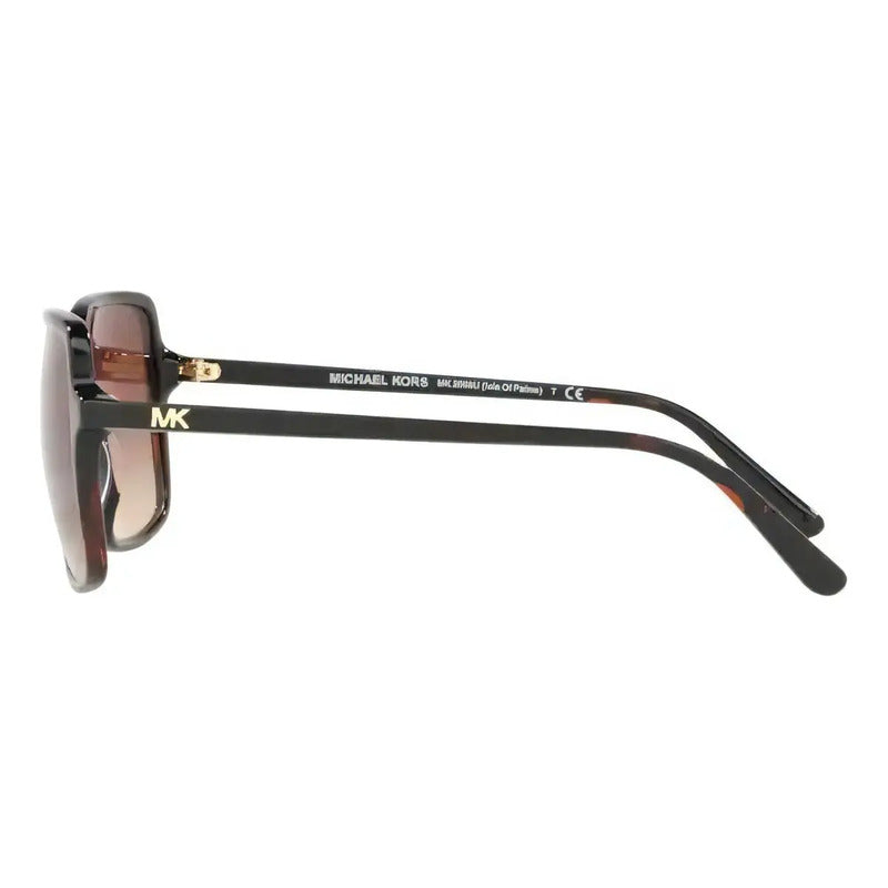 Gafas De Sol Michael Kors Solar Mk2098u 56, Color Marrón, Montura Marrón, Lente Uv De Policarbonato Marrón
