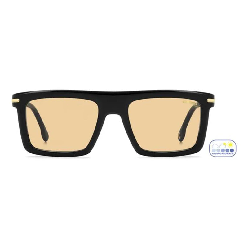 Lentes De Sol Carrera Adaptive Rectangulares Para Hombre Con Lente Fotocromática Amarilla Negro Amarillo