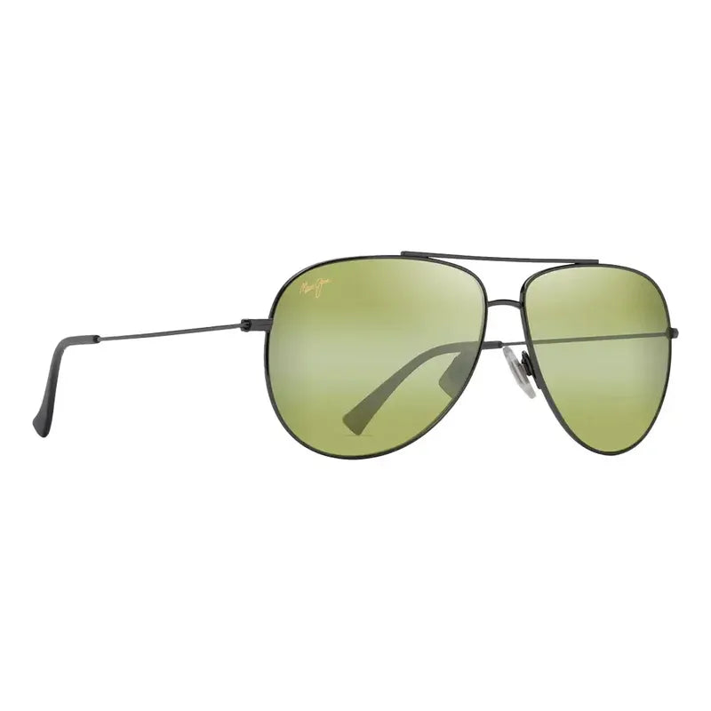 Gafas De Sol Maui Jim Hauoli Xl | Polarizados Uv Ht674-17a Único Verde Claro Negro