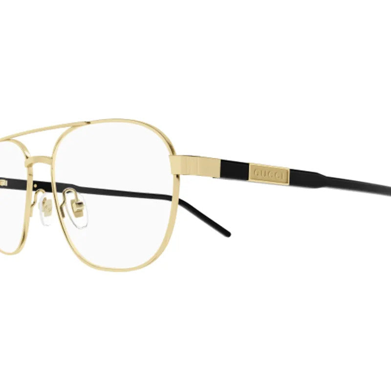 Armazón Gucci Hombres Fabricado En Italia Ligero Gg1800o 001 Dorado