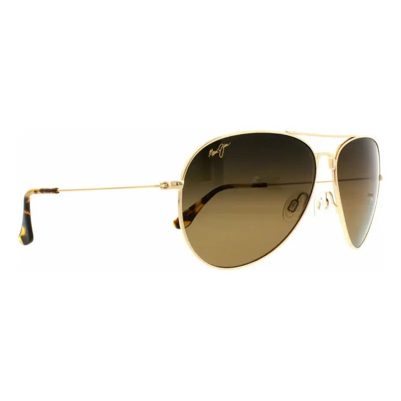 Lentes De Sol Maui Jim Mavericks Dorados Nuevos Mjhs264-16 Único Dorado/bronce (gold/hcl Bronze Polarized) Café Dorado