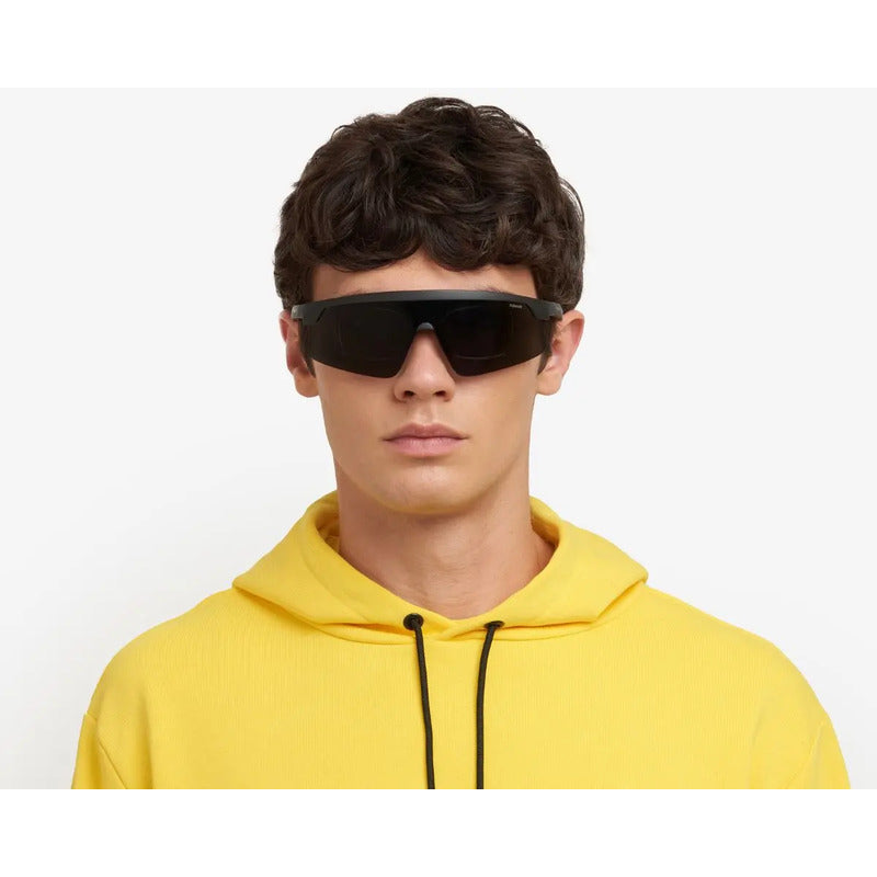 Lentes Deportivos Graduables Polaroid Envolventes Pld7056o6w Único Negro Gris