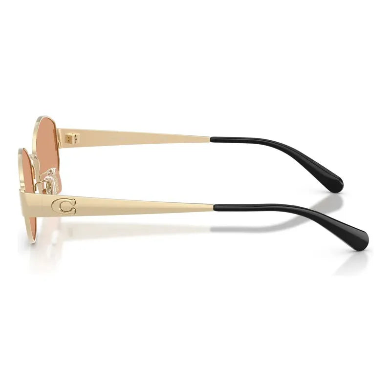 Lentes Coach Metal Dorado Mica Semitransparente Hc7192d Único Dorado Caqui